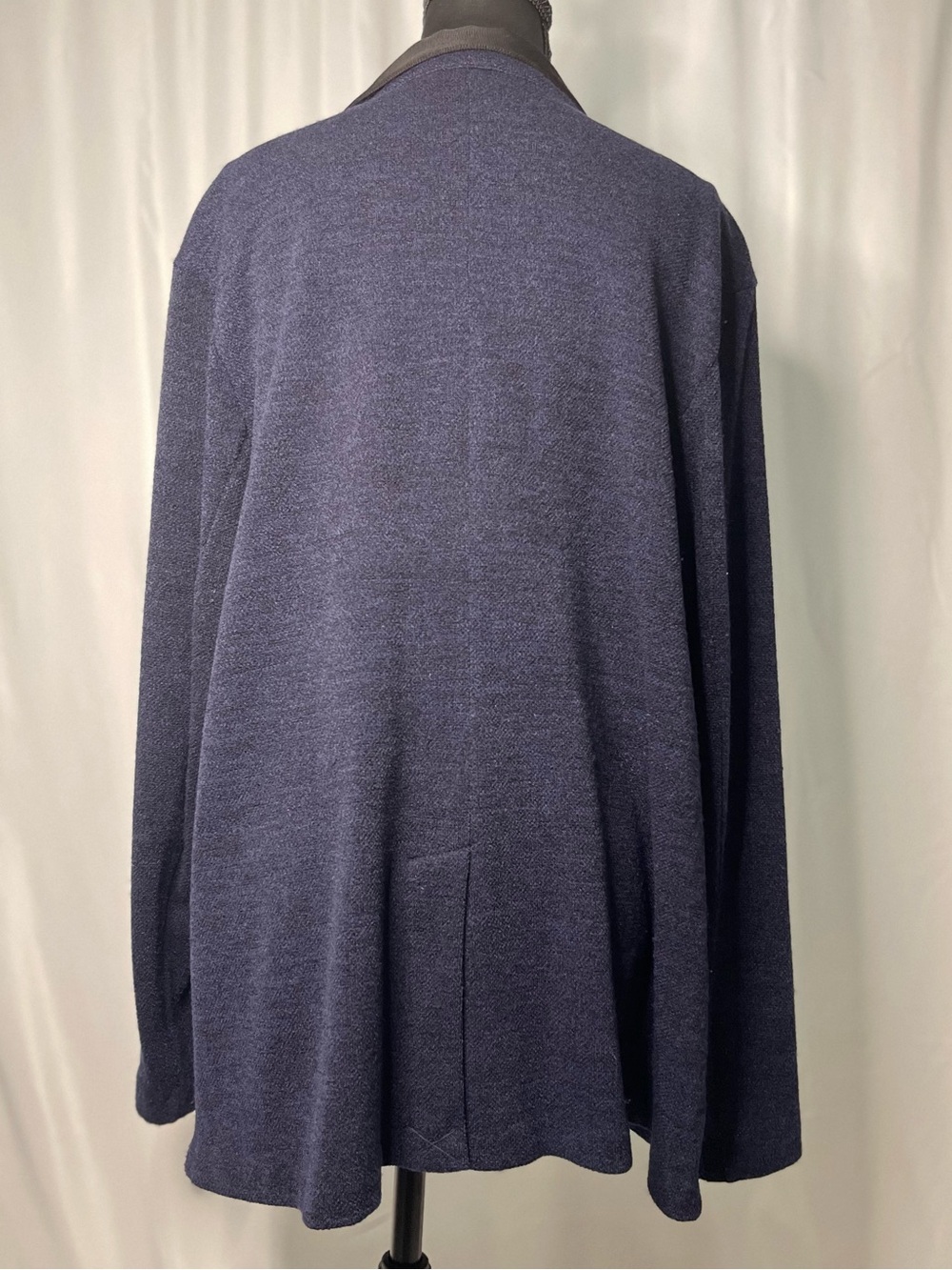 Simply Vera - Vera Wang Navy Open-Front Knit Sweater - Picture 15 of 15